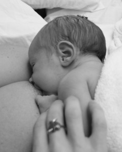 well attached breastfeeding baby